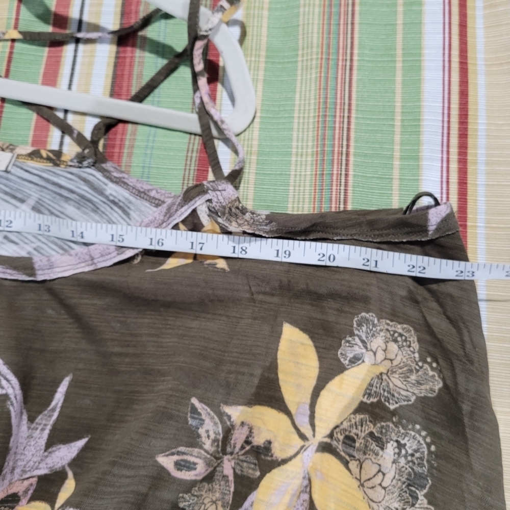 Free People Hey Girl Women's Army Combo Tropical Tank |Sz M| NWOT - Picture 8 of 9